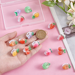 16 Stück Schnürsenkel-Schnallenclips in 8 Stilen mit Obstmotiven aus Harz und Kunststoff&nbsp;HJEW-HY00149