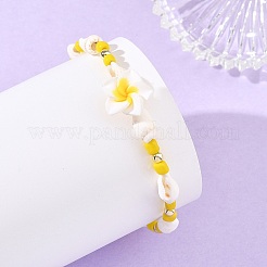 Armbänder aus Polymerclay-Blumen&nbsp;BJEW-JB14391