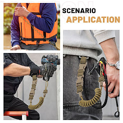 Cordón táctico de nailon con resorte para exteriores&nbsp;AJEW-WH0752-319A