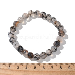 Natürliche Drachen Venen Achat Perlen Stretch Armbänder&nbsp;X-BJEW-Q692-02C