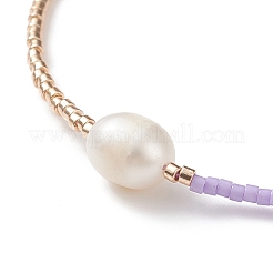 5 stücke 5 farben natürliche perle & glas samen geflochtene perlen armbänder set für frauen&nbsp;BJEW-JB08888