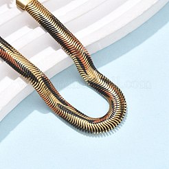 Schlangenkettenarmbänder aus 304 Edelstahl für Damen&nbsp;BJEW-C103-02G
