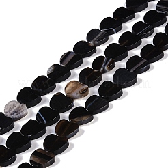 Fili di perline agata nero naturale&nbsp;G-NH0011-G04-01