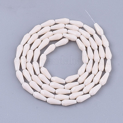 Chapelets de perles en verre opaque de couleur unie&nbsp;LS-GLAA-T009-001F