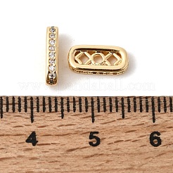 Messing-Abstandshalter mit Mikropflaster und klarem Zirkonia&nbsp;KK-Z149-02G