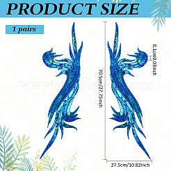 2 pieza de apliques bordados de poliéster de 2 estilos para coser&nbsp;PATC-MA0001-32C