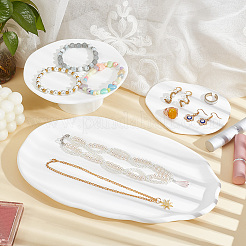 Gesso unregelmäßige Schmuck-Präsentationsplatte&nbsp;DJEW-WH0015-97A