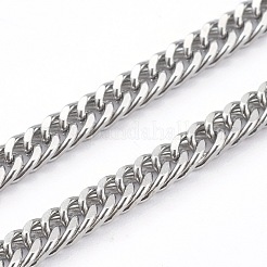 Colliers à maillons cubains en acier inoxydable 304 anti-ternissement&nbsp;NJEW-JN03368-03