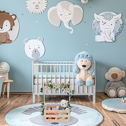 Aufbewahrungskorb für Kleinkinderkleidung aus Holz&nbsp;AJEW-UN0002-75