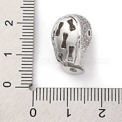 Ottone placcato a cremagliera con perline di zirconi cubici&nbsp;KK-S406-12P