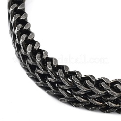 Pulseras de cadena de doble capa de moda de acero inoxidable 304&nbsp;BJEW-D031-01B
