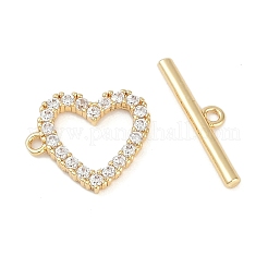 Fermagli a ginocchiera in zircone chiaro micro pavè di ottone&nbsp;KK-K391-07G