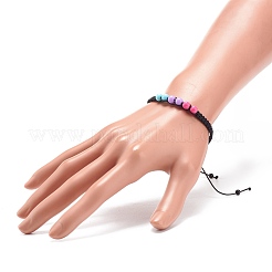 Braccialetto di perline intrecciate in acrilico&nbsp;BJEW-JB08546
