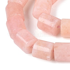 Teñidos naturales blancas abalorios de jade hebras&nbsp;G-Q606-77A-02