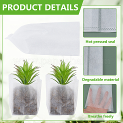 100 sac de plantation rectangulaire en tissu non tissé&nbsp;AJEW-WH0709-382B