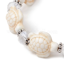 Bracelets extensibles en perles de verre à facettes&nbsp;BJEW-JB10453