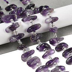 Natürlichen Amethyst Perlen Stränge&nbsp;G-Q023-E01-01