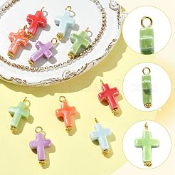 10 pendentif en porcelaine fait main 5 couleurs&nbsp;PALLOY-FS00085
