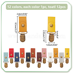 12 x Hutclips aus Legierung in 12 Farben.&nbsp;FIND-WR0010-82