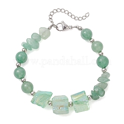 Bracelets en perles d'aventurine verte naturelle pour femmes&nbsp;BJEW-TA00713-03
