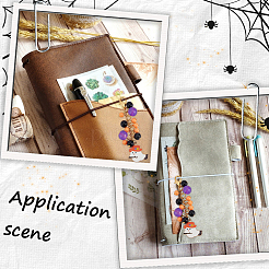 8 stücke halloween geister legierung emaille lesezeichen anhänger dekoration&nbsp;HJEW-SC0001-80