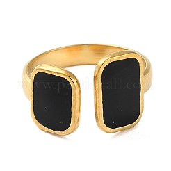 Anillos de puño esmaltados de acero inoxidable 304&nbsp;RJEW-M171-13G