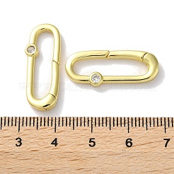 Verschlüsse aus plattiertem Messing mit Mikropavé und Zirkonia&nbsp;KK-Z039-07B