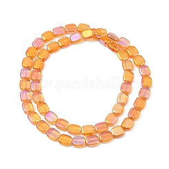 Brins de perles de verre de galvanoplastie transparentes&nbsp;EGLA-P049-02A-FR02