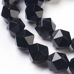 Fili di perline di onice nero naturale&nbsp;G-K282-01C