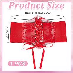 Cinture elastiche per corsetto con lacci in PVC e nastro in poliestere per donna&nbsp;AJEW-WH0678-79A