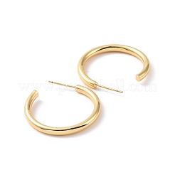 Orecchini a bottone ad anello semplici in ottone&nbsp;EJEW-P206-06G