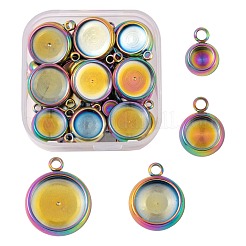 40 pz 4 stile placcatura ionica (ip) 304 impostazioni cabochon pendente in acciaio inossidabile&nbsp;STAS-LS0001-56MC