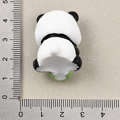 Mini adorno de panda de resina opaca con bambú&nbsp;RE-CBA1AA1-01C