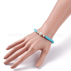 Handgefertigtes Polymer-Ton-Heishi-Perlen-Stretch-Armband&nbsp;BJEW-JB07453