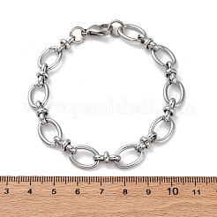 Anlaufgeschützte ovale Gliederkettenarmbänder aus Edelstahl 304&nbsp;X-BJEW-Z011-12P