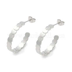 C-förmige Ohrstecker aus 304 Edelstahl&nbsp;EJEW-V004-05P