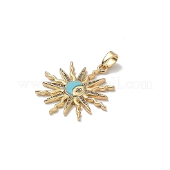 Pendenti in zirconi cubici trasparenti in micro pavè di ottone&nbsp;KK-B138-01G-04