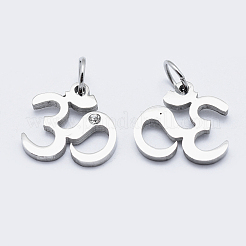 Breloques en acier inoxydable chirurgical 316 micro pavé de zircones cubiques écologiques&nbsp;RB-I078-69P-NR