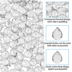 Chapelets de perles en verre transparent électrolytique&nbsp;EGLA-FI0001-01B