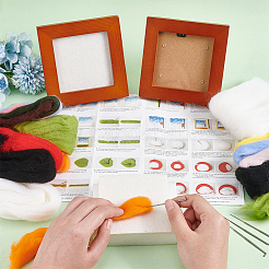 2 Set mit 2 Panda-Fotorahmen-Nadelfilz-Set für Anfänger&nbsp;DIY-OC0012-05