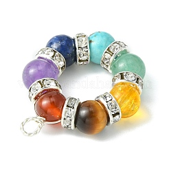 Chakra-Edelstein-Anhänger mit Kupferdraht umwickelt&nbsp;PALLOY-TA00065-01