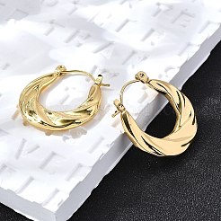 Orecchini a cerchio in acciaio inossidabile 304 per donna&nbsp;EJEW-L296-070G