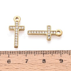 Ciondoli in acciaio inossidabile 304 con micro pavé di zirconi cubici trasparenti&nbsp;STAS-N125-01G