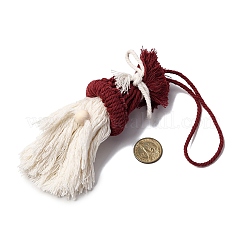 Cordon en coton avec décorations suspendues en perles de bois&nbsp;HJEW-JM04096