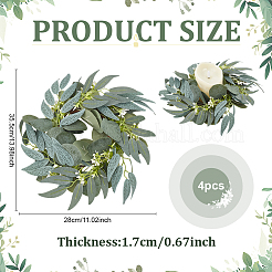 Tissu en soie filée avec guirlande en plastique PE pour bougie&nbsp;AJEW-WH0314-804A
