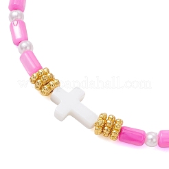 Bracelets de perles naturelles teintes aux coquillages d'eau douce pour femmes&nbsp;BJEW-JB13405