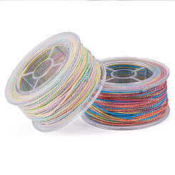 2 rouleau de cordons ronds torsadés en polyester teints en segments de 2 couleurs&nbsp;OCOR-TA0003-65C