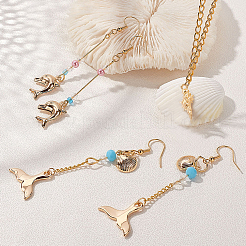 Pendenti in ottone a tema oceano&nbsp;KK-SC0001-54G