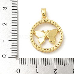 Messing micro pave Zirkonia Emaille Anhänger&nbsp;KK-G517-04G-01
