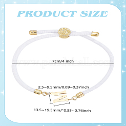 1 pulsera deslizante con cordón de nailon ajustable para mujer&nbsp;BJEW-LP0001-33M-G